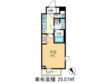 N-STAGE AKABANESHIMO(1K/6階)の間取り写真