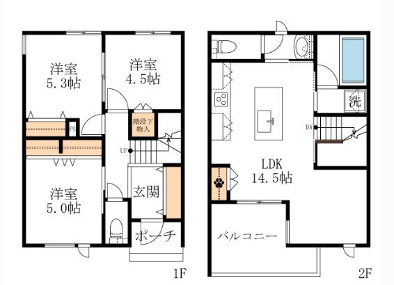WITH(3LDK/1階)の間取り写真