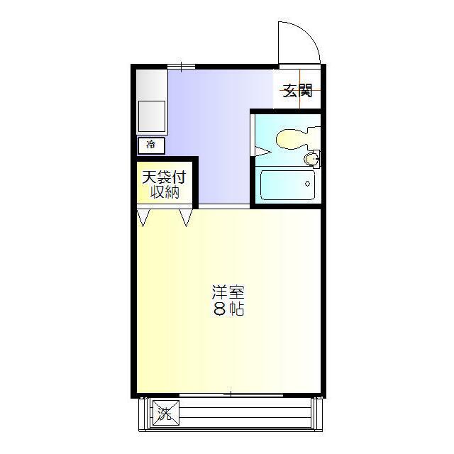 吉田コーポ第1(1K/2階)の間取り写真