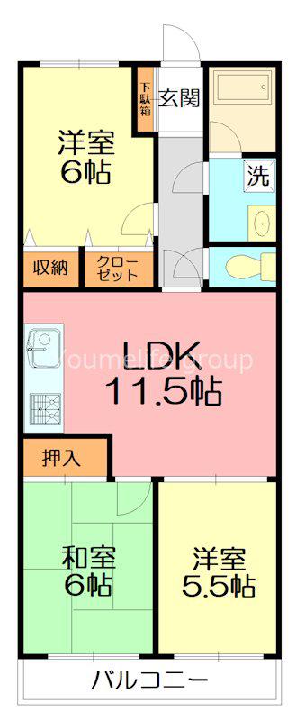 クリオ辻堂参番館(3LDK/1階)の間取り写真