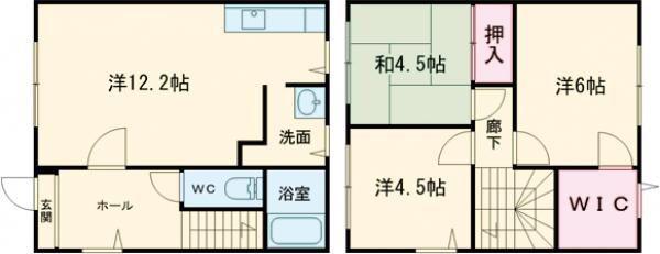 メゾネット土山C(3LDK/1階)の間取り写真