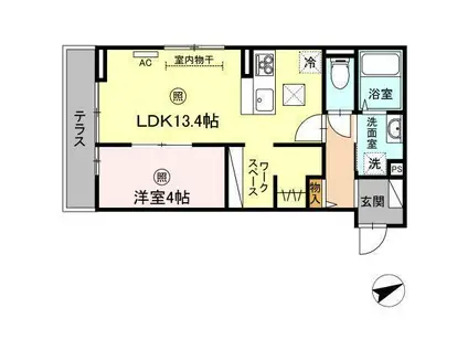 アル・ソーレ(1LDK/3階)の間取り写真