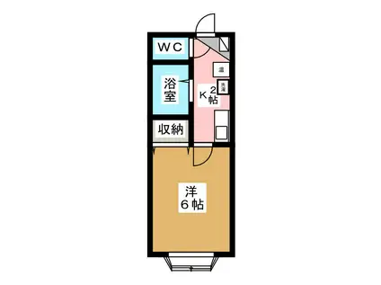 アパーテル南石堂(1K/4階)の間取り写真