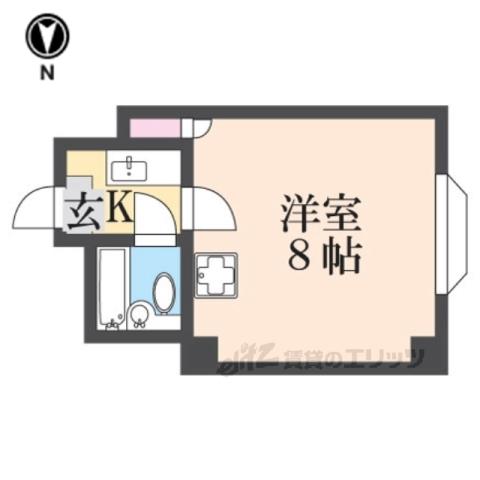 ロイヤル高田(1K/3階)の間取り写真