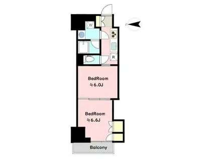 オーガスタ武蔵小杉(1LDK/11階)の間取り写真