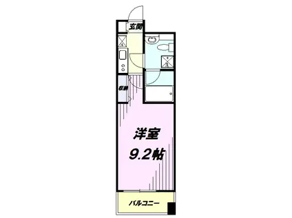 プロぺ所沢ビルII(1K/5階)の間取り写真