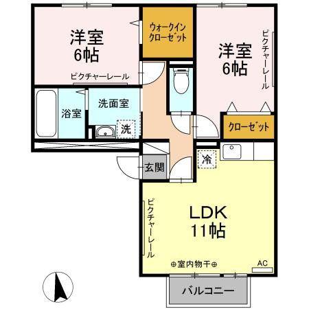 シェレンバーム(2LDK/3階)の間取り写真