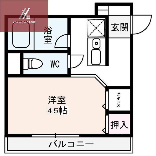 クレール住道(1K/3階)の間取り写真