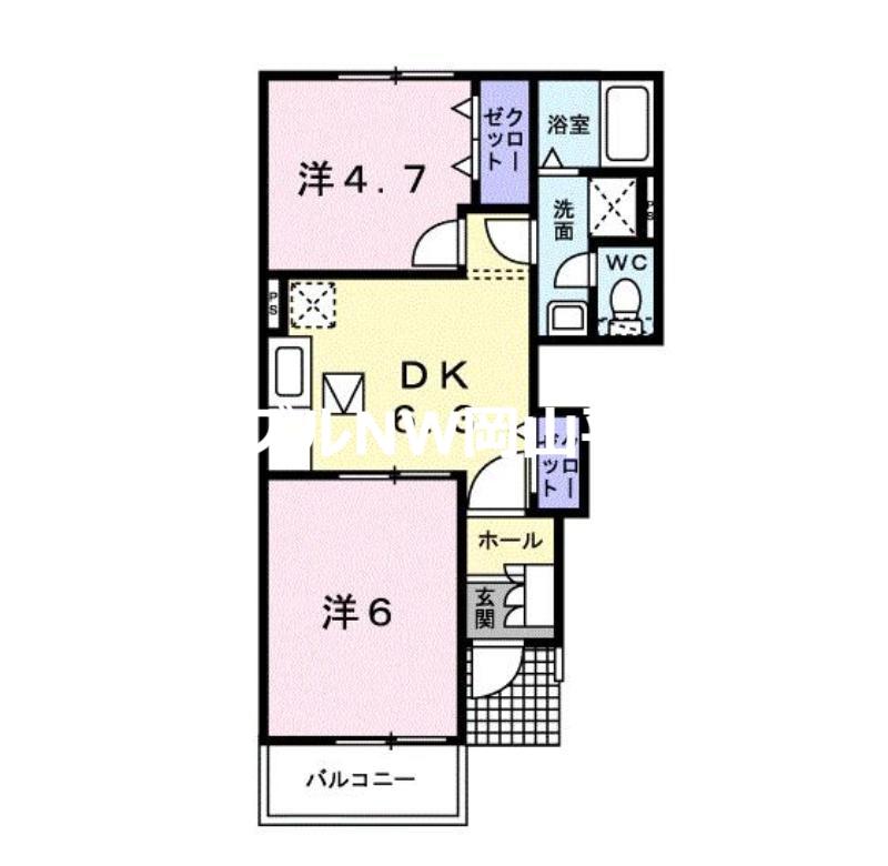ユーヒルズ大崎(2DK/1階)の間取り写真