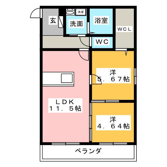 SWAN STYLE(2LDK/1階)の間取り写真