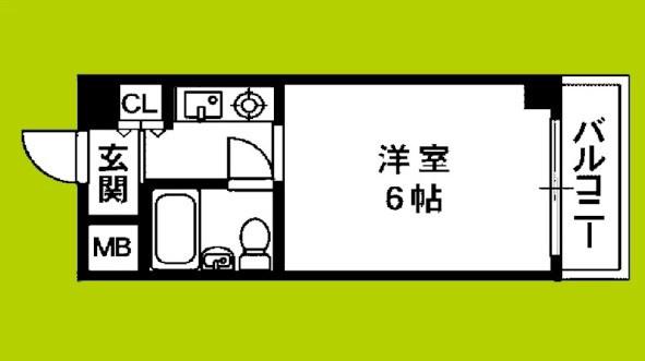 プレアール長柄(ワンルーム/5階)の間取り写真