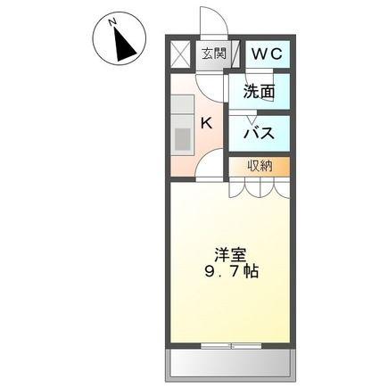 パルハウス(1K/2階)の間取り写真