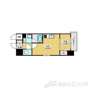 FORTUNEY江坂I(1LDK/5階)の間取り写真