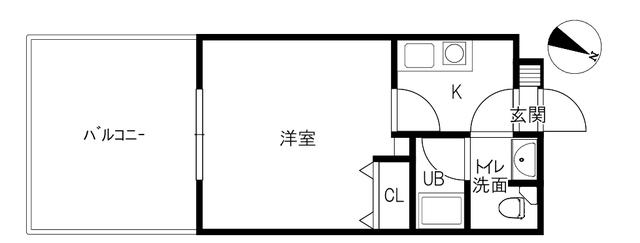 CIAFUL(1K/2階)の間取り写真