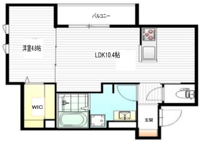 アシアリー(1LDK/3階)の間取り写真