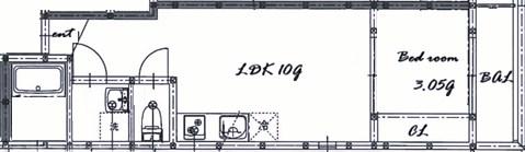 ルミナート明石(1LDK/1階)の間取り写真
