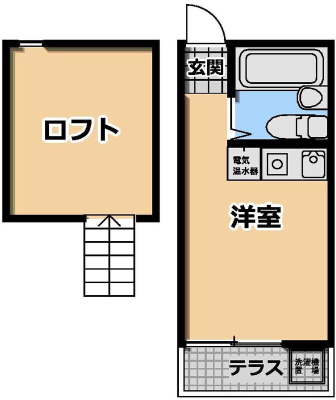 グランビュー岸根(ワンルーム/1階)の間取り写真