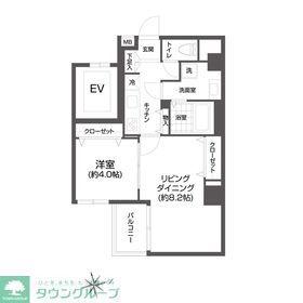 エルスタンザ浅草(1LDK/7階)の間取り写真