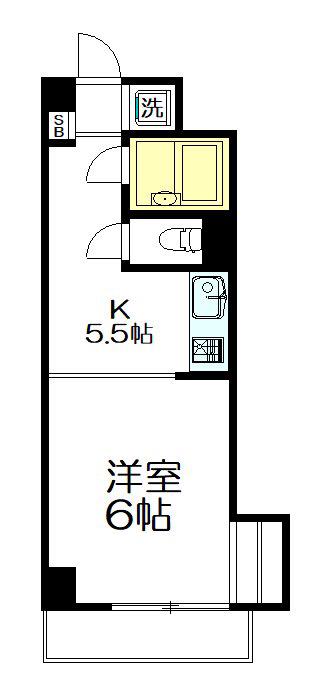 カーサ大島(1K/3階)の間取り写真