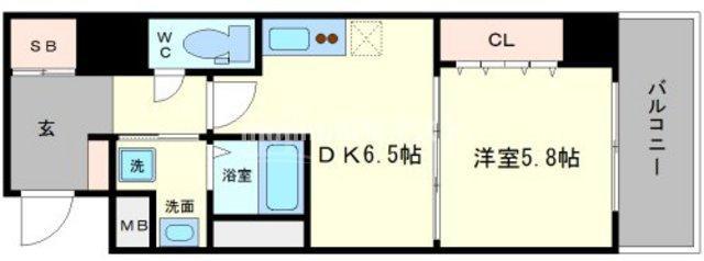 ベルフォーレ イガ(1DK/3階)の間取り写真