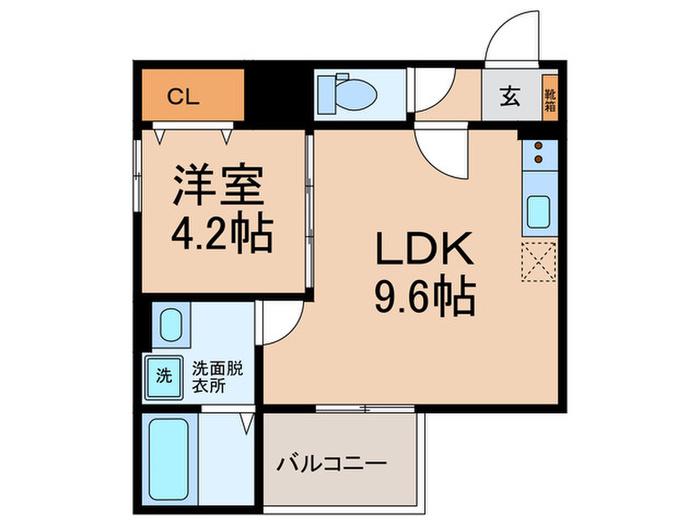 D PORTA ETERNO(1LDK/3階)の間取り写真