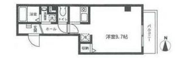 Y′S FLAT入谷 ワイズフラット入谷(1K/4階)の間取り写真