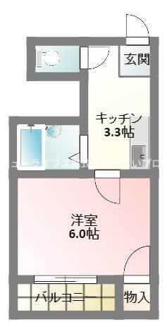 ラ ルミエール(1K/1階)の間取り写真