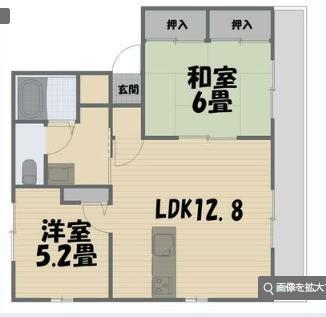 ボヌール・ユウ(2LDK/2階)の間取り写真