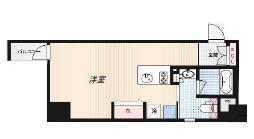 RIDGE北堀江(ワンルーム/12階)の間取り写真