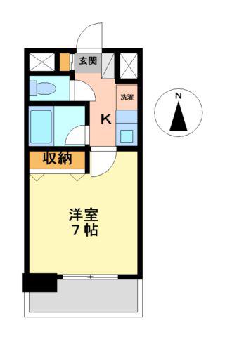 アメニティ泉(1K/7階)の間取り写真