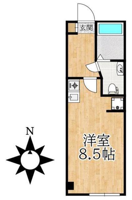 三家第1ビル(ワンルーム/3階)の間取り写真
