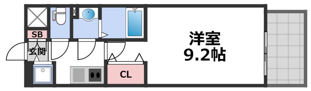 サムティ都島ノース(1K/7階)の間取り写真