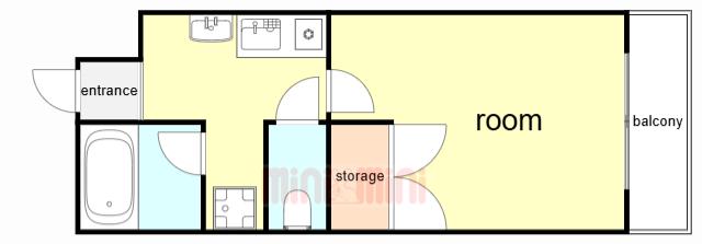 吉川マンション(1K/4階)の間取り写真