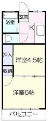 第2甲南パークマンション(2K/3階)の間取り写真
