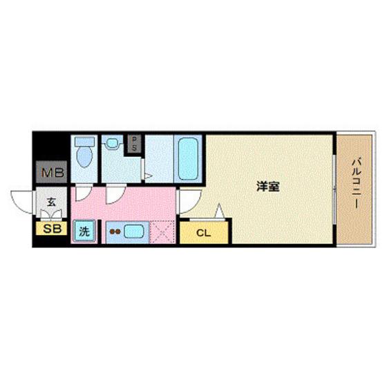 プレサンス広島中央(1K/11階)の間取り写真