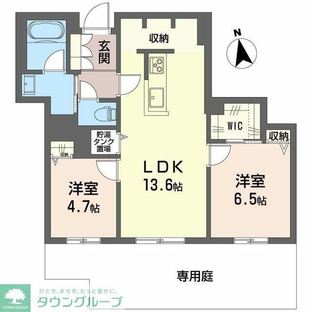 JR相模線 南橋本駅 徒歩17分 4階建 築1年(2LDK/1階)の間取り写真