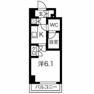 スパシエグランス早稲田(1K/3階)の間取り写真