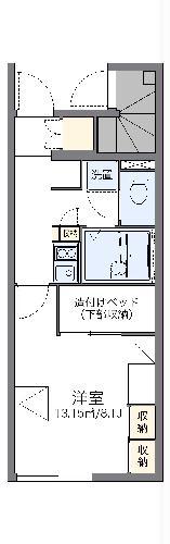 レオパレスソフィア B(1K/1階)の間取り写真