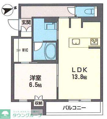 ソフィーガーデン(1LDK/2階)の間取り写真