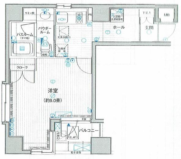 LUXURY APARTMENT OKACHIMACHI(1K/2階)の間取り写真
