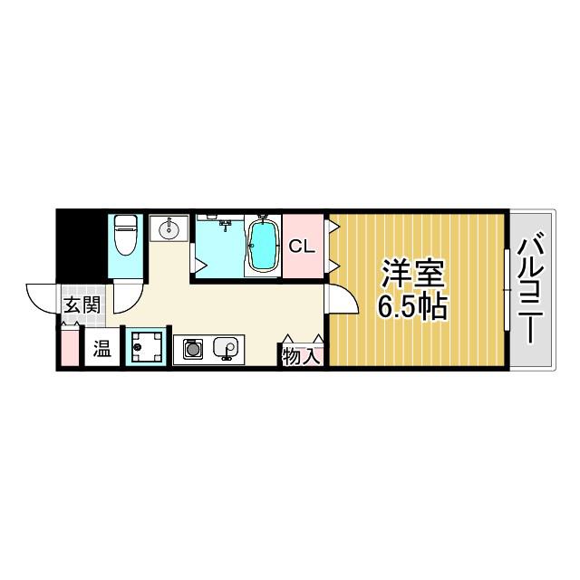 ANGE夙川(1K/3階)の間取り写真