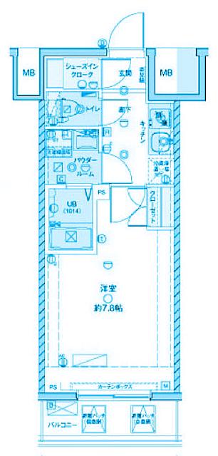 GENOVIA浅草IV SKYGARDEN(1K/10階)の間取り写真