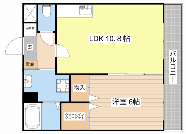 ELEGANTE(1LDK/2階)の間取り写真
