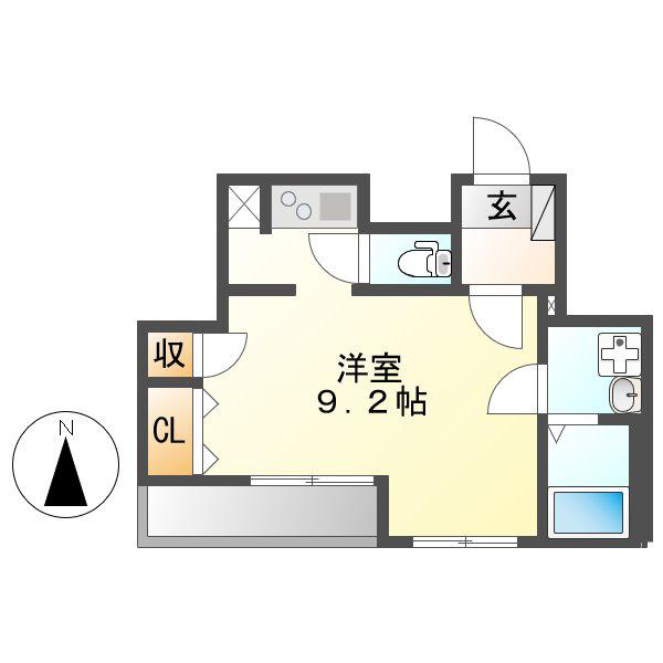 FIBRE SAKAE(ワンルーム/6階)の間取り写真