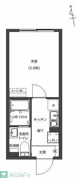 D-STYLE三ノ輪II(1K/1階)の間取り写真