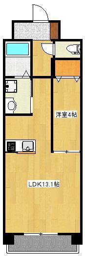 クロノス32小沢町(1LDK/8階)の間取り写真