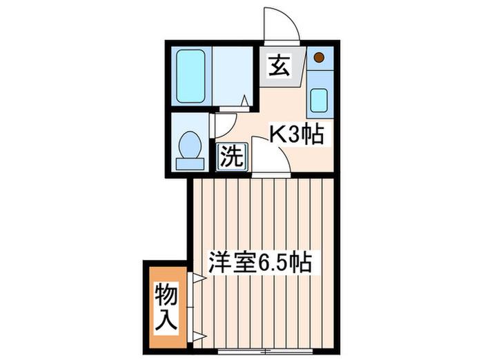 セントポーリア八軒(1K/1階)の間取り写真