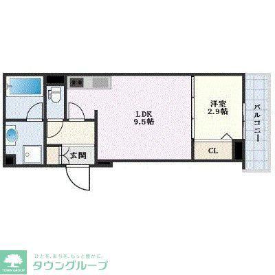 シャーメゾン日赤通(1LDK/3階)の間取り写真