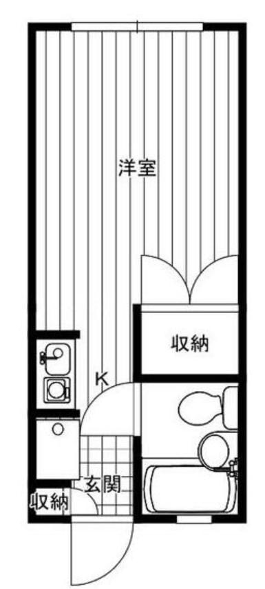 グリーンハイツ西町(ワンルーム/1階)の間取り写真