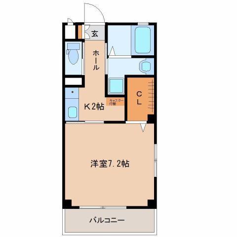 プリモサージュ神宮東(1K/3階)の間取り写真